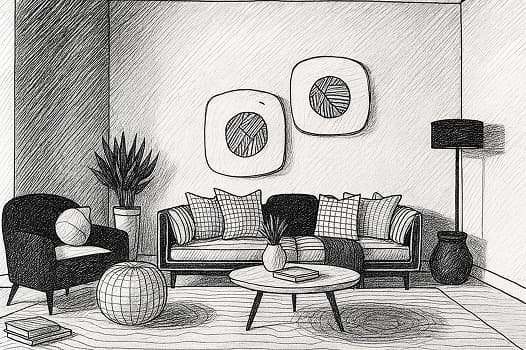 Esboço à mão antes